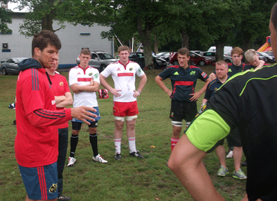 Donncha O'Callaghan coaches second rows players